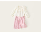 طقم خريفي مستورد مع ياقة دانتيل